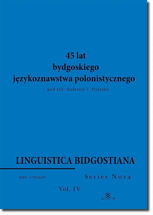 Tytuł: Linguistica Bidgostiana. Series nova. Vol. 4. 45 lat bydgoskiego językoznawstwa polonistycznego
Autor: 
Wydawnictwo: BEL Studio
Formaty: PDF
