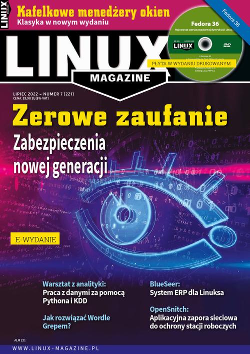 Tytuł: Linux Magazine (lipiec 2022)
Autor: Praca zbiorowa
Wydawnictwo: Wiedza i Praktyka
Formaty: MOBI, PDF, EPUB