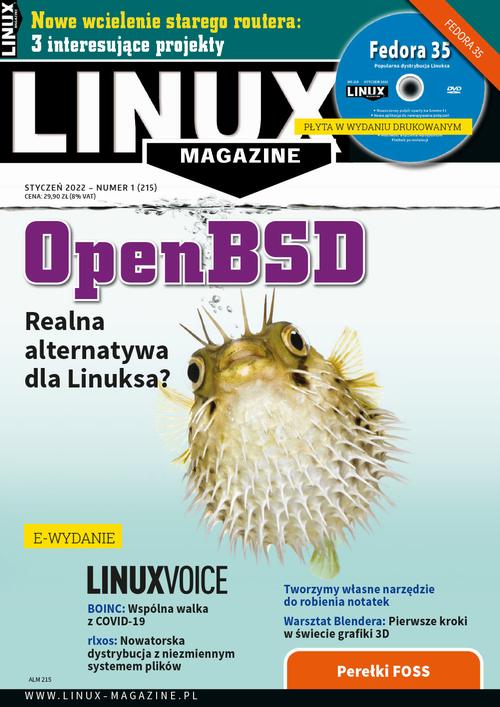 Tytuł: Linux Magazine (styczeń 2022)
Autor: Praca zbiorowa
Wydawnictwo: Wiedza i Praktyka
Formaty: MOBI, PDF, EPUB