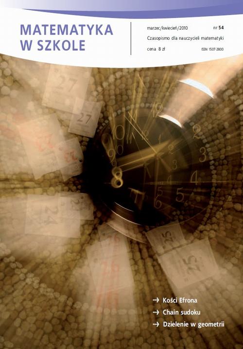 Tytuł: Matematyka w Szkole. Czasopismo dla nauczycieli. Nr 54
Autor: Praca zbiorowa
Wydawnictwo: Gdańskie Wydawnictwo Oświatowe
Formaty: PDF