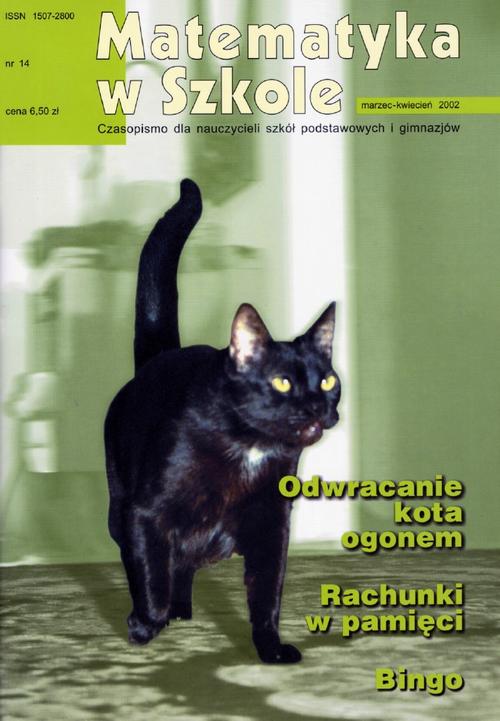 Tytuł: Matematyka w Szkole. Czasopismo dla nauczycieli szkół podstawowych i gimnazjów. Nr 14
Autor: Praca zbiorowa
Wydawnictwo: Gdańskie Wydawnictwo Oświatowe
Formaty: PDF
