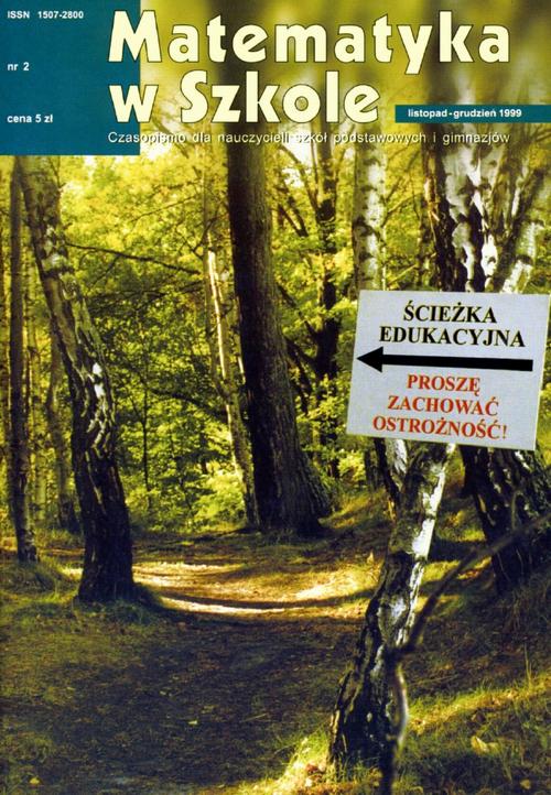 Tytuł: Matematyka w Szkole. Czasopismo dla nauczycieli szkół podstawowych i gimnazjów. Nr 2
Autor: Praca zbiorowa
Wydawnictwo: Gdańskie Wydawnictwo Oświatowe
Formaty: PDF