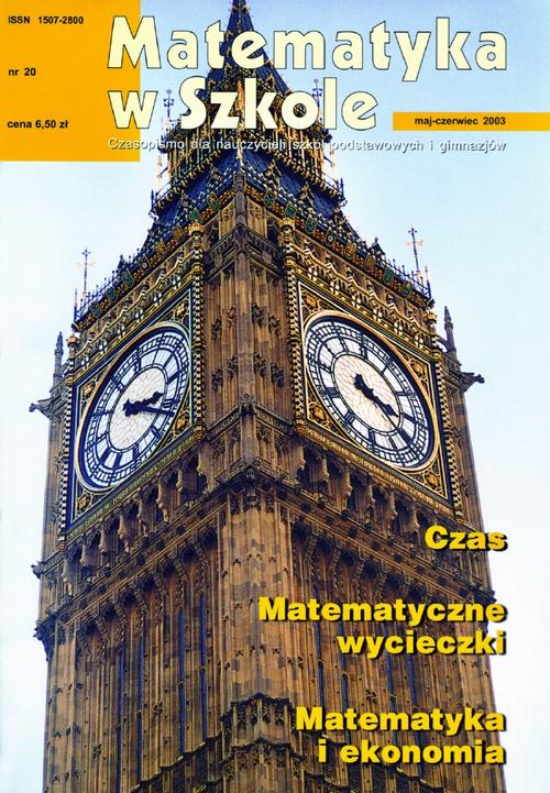 Tytuł: Matematyka w Szkole. Czasopismo dla nauczycieli szkół podstawowych i gimnazjów. Nr 20
Autor: Praca zbiorowa
Wydawnictwo: Gdańskie Wydawnictwo Oświatowe
Formaty: PDF