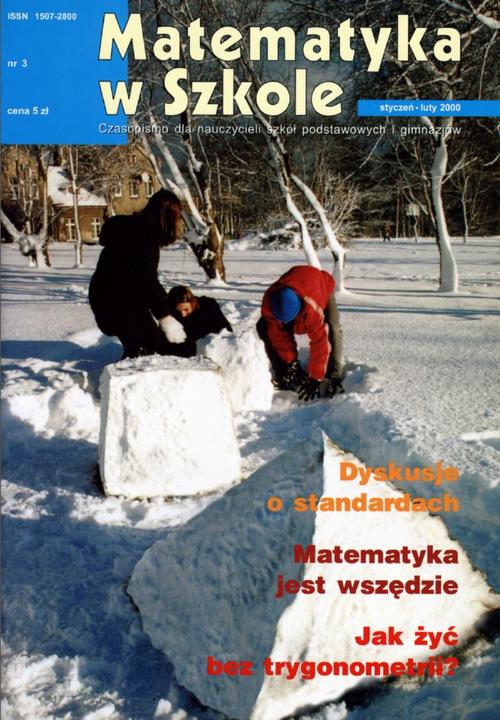 Tytuł: Matematyka w Szkole. Czasopismo dla nauczycieli szkół podstawowych i gimnazjów. Nr 3
Autor: Praca zbiorowa
Wydawnictwo: Gdańskie Wydawnictwo Oświatowe
Formaty: PDF