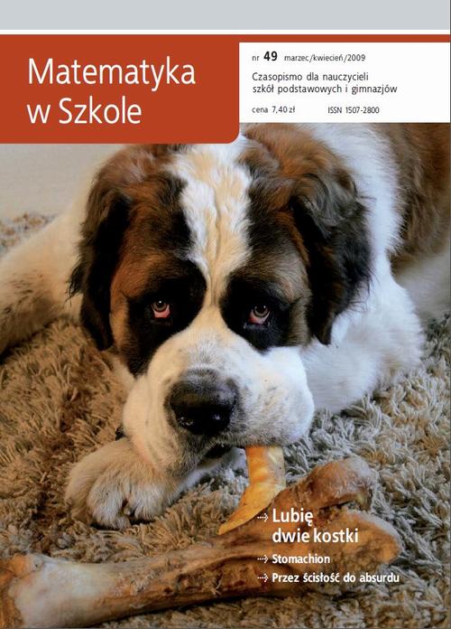 Tytuł: Matematyka w Szkole. Czasopismo dla nauczycieli szkół podstawowych i gimnazjów. Nr 49
Autor: Praca zbiorowa
Wydawnictwo: Gdańskie Wydawnictwo Oświatowe
Formaty: PDF