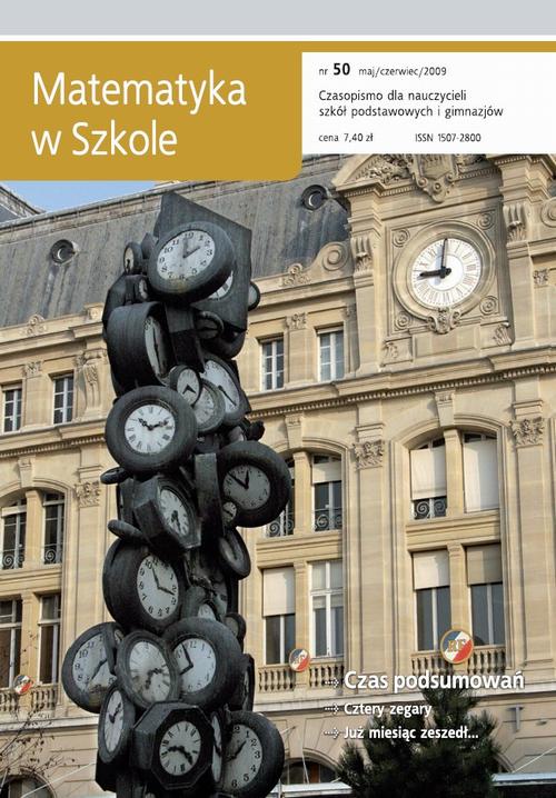 Tytuł: Matematyka w Szkole. Czasopismo dla nauczycieli szkół podstawowych i gimnazjów. Nr 50
Autor: Praca zbiorowa
Wydawnictwo: Gdańskie Wydawnictwo Oświatowe
Formaty: PDF