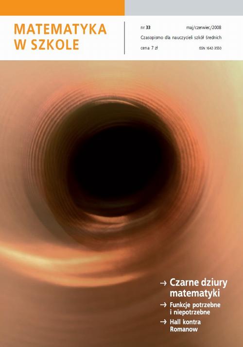 Tytuł: Matematyka w Szkole. Czasopismo dla nauczycieli szkół średnich. Nr 33
Autor: Praca zbiorowa
Wydawnictwo: Gdańskie Wydawnictwo Oświatowe
Formaty: PDF