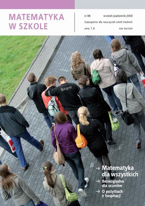 Tytuł: Matematyka w Szkole. Czasopismo dla nauczycieli szkół średnich. Nr 34
Autor: Praca zbiorowa
Wydawnictwo: Gdańskie Wydawnictwo Oświatowe
Formaty: PDF