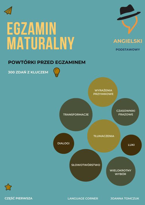 Tytuł: Matura: poziom podstawowy. Powtórki przed egzaminem. Część 1
Autor: Joanna Tomczuk
Wydawnictwo: Language Corner
Formaty: PDF