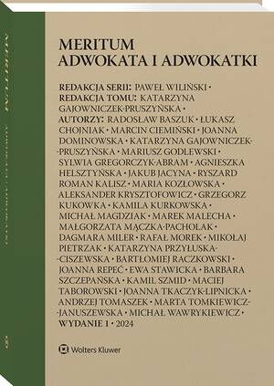 Meritum adwokata i adwokatki — okładka e-booka