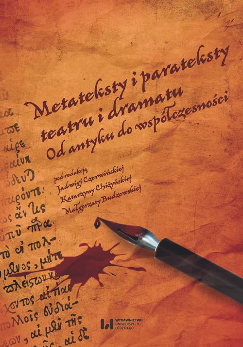 Metateksty i parateksty teatru i dramatu — okładka e-booka