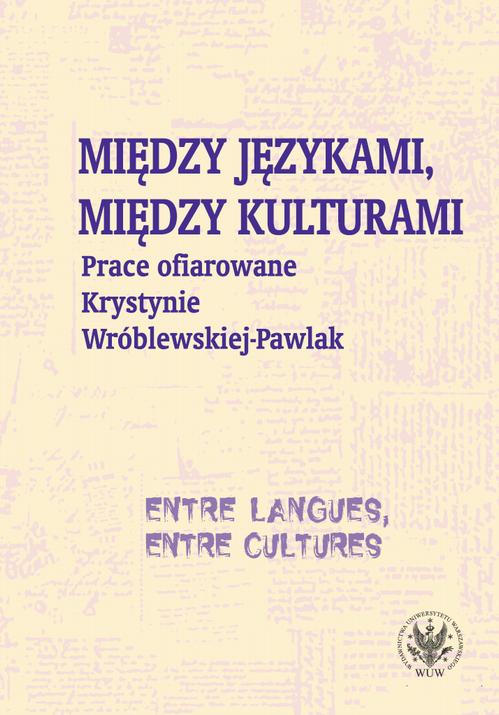 Między językami, między kulturami/Entre langues, entre cultures — okładka e-booka