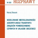 Tytuł: Modelowanie niestacjonarności adsorpcyjnego transportu związków powierzchniowo czynnych w układzie ciecz/ciecz
Autor: Maciej Staszak
Wydawnictwo: Wydawnictwo Politechniki Poznańskiej
Formaty: PDF