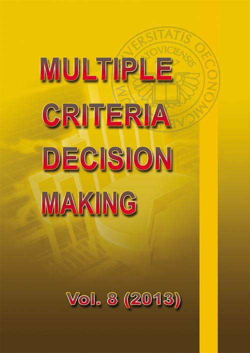 Tytuł: Multiple Criteria Decision Making vol.8 (2013)
Autor: 
Wydawnictwo: Wydawnictwo Uniwersytetu Ekonomicznego w Katowicach
Formaty: PDF
