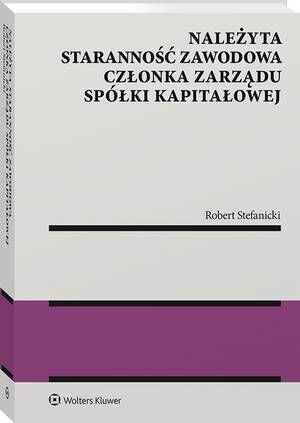 Należyta staranność zawodowa członka zarządu spółki kapitałowej — okładka e-booka