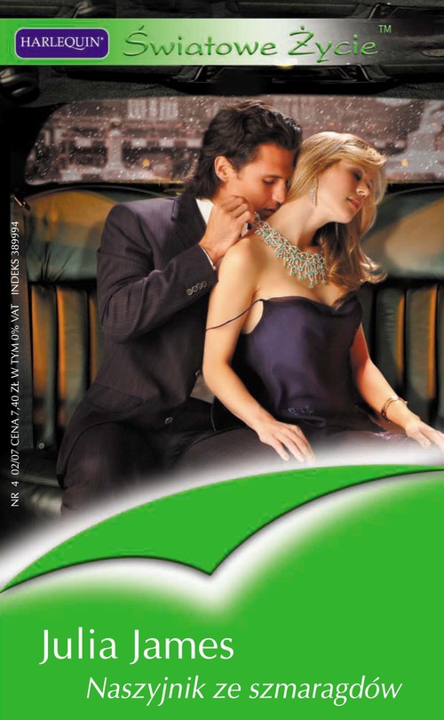 Tytuł: Naszyjnik ze szmaragdów
Autor: Julia James
Wydawnictwo: Harlequin
Formaty: PDF