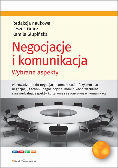 Tytuł: Negocjacje i komunikacja
Autor: Leszek Gracz, Słupińska Kamila, Urszula Chrąchol-Barczyk, Izabela Ostrowska, Grażyna Rosa
Wydawnictwo: Edu-Libri
Formaty: MOBI, EPUB, PDF