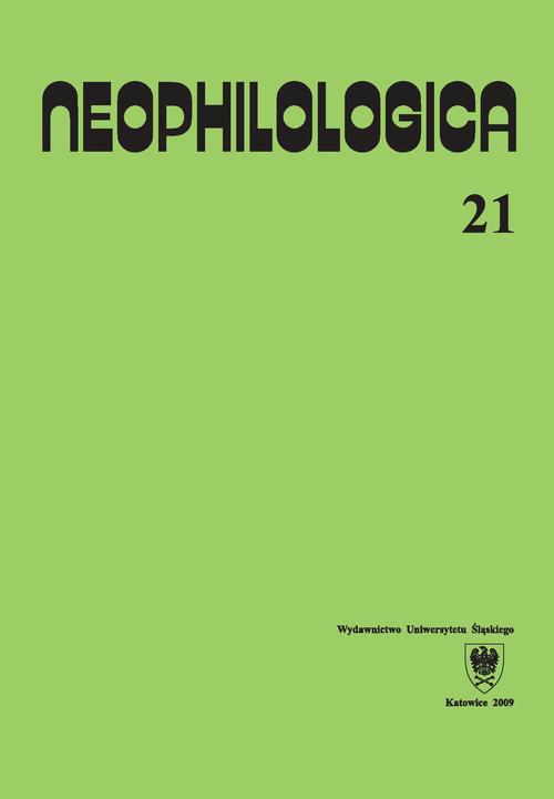 Neophilologica. Vol. 21: Études sémantico-syntaxiques des langues romanes — okładka wydania
