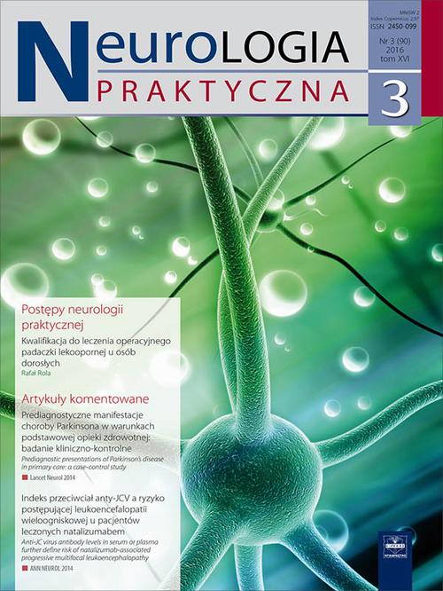 Tytuł: Neurologia Praktyczna 3/2016
Autor: 
Wydawnictwo: Czelej
Formaty: EPUB, MOBI