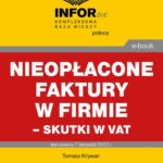 Nieopłacone faktury w firmie – skutki w VAT — okładka e-booka