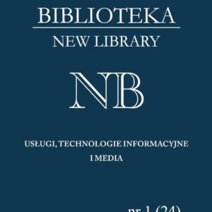 Tytuł: Nowa Biblioteka. New Library. Usługi, Technologie Informacyjne i Media 2017, nr 1 (24)
Autor: 
Wydawnictwo: Wydawnictwo Uniwersytetu Śląskiego
Formaty: PDF