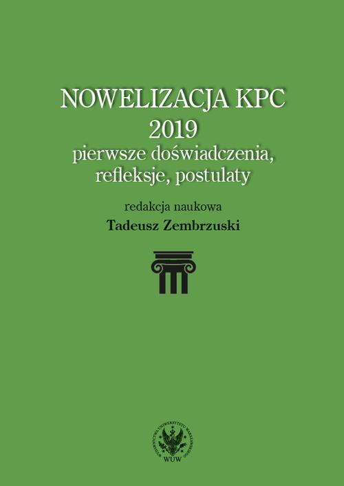 Nowelizacja KPC 2019 — okładka e-booka