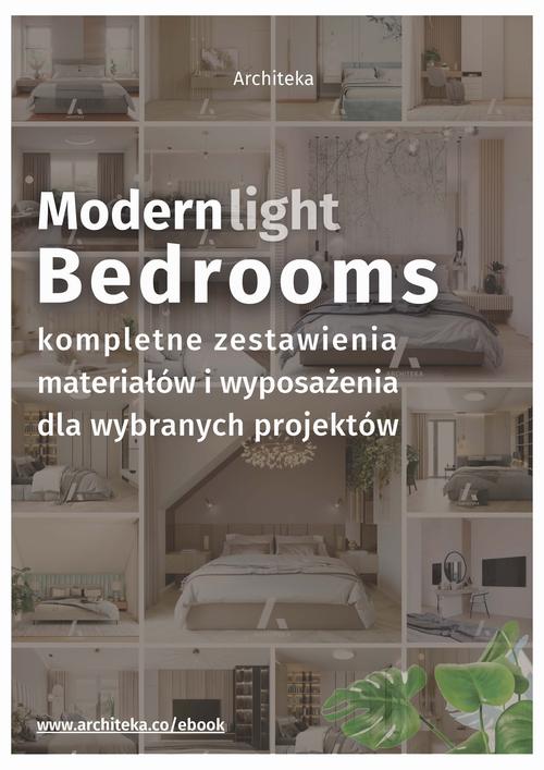 Nowoczesna sypialnia - przydatne rozwiązania. Katalog z zestawieniami materiałów i wyposażenia. — okładka e-booka