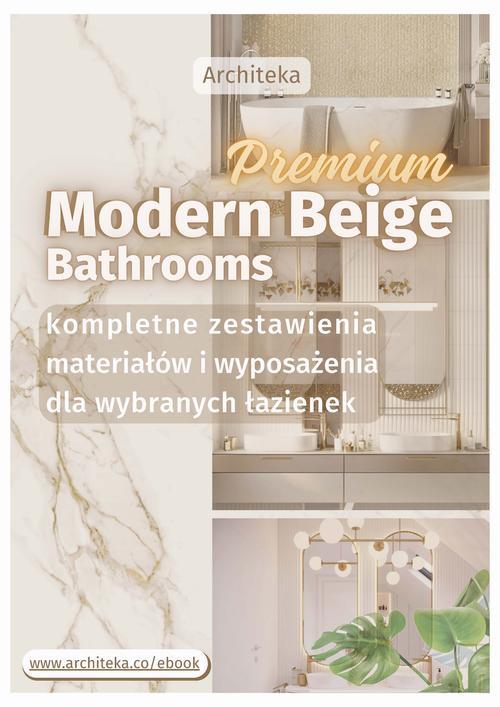 Nowoczesne łazienki premium - przydatne rozwiązania. Katalog z zestawieniami materiałów i wyposażenia. — okładka e-booka