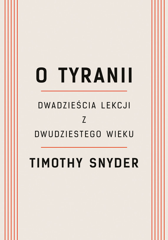 O tyranii. Dwadzieścia lekcji z dwudziestego wieku — okładka