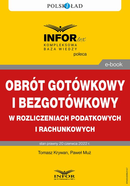 Obrót bezgotówkowy i gotówkowy w rozliczeniach podatkowych i rachunkowych — okładka e-booka