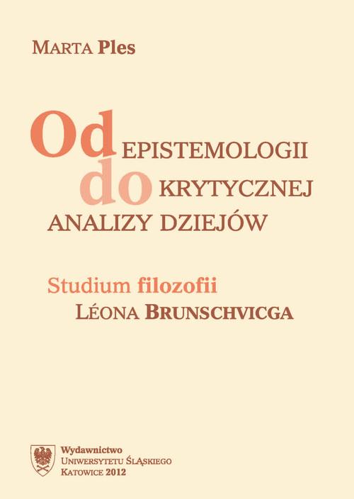 Od epistemologii do krytycznej analizy dziejów — okładka e-booka