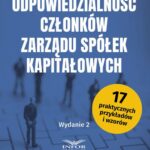 Odpowiedzialność członków zarządu spółek kapitałowych Wydanie 2 — okładka e-booka
