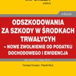 Odszkodowania za szkody w środkach trwałych - nowe zwolnienie od podatku dochodowego i ewidencja — okładka e-booka