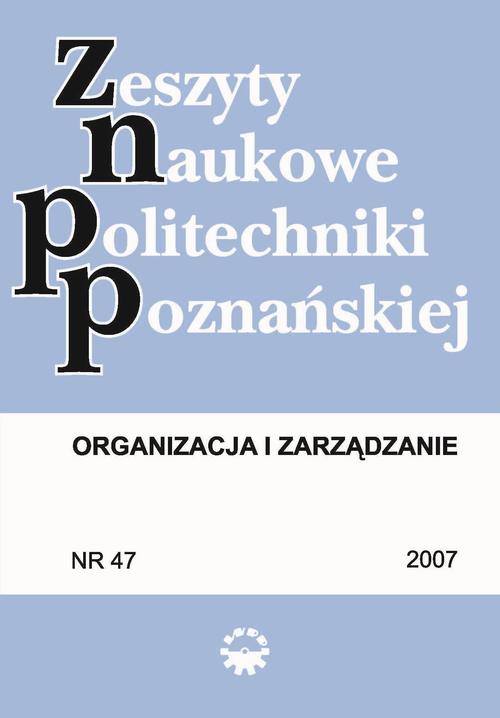 Tytuł: Organizacja i Zarządzanie, 2007/47
Autor: Praca zbiorowa
Wydawnictwo: Wydawnictwo Politechniki Poznańskiej
Formaty: PDF