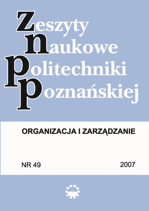 Tytuł: Organizacja i Zarządzanie, 2007/49
Autor: Praca zbiorowa
Wydawnictwo: Wydawnictwo Politechniki Poznańskiej
Formaty: PDF