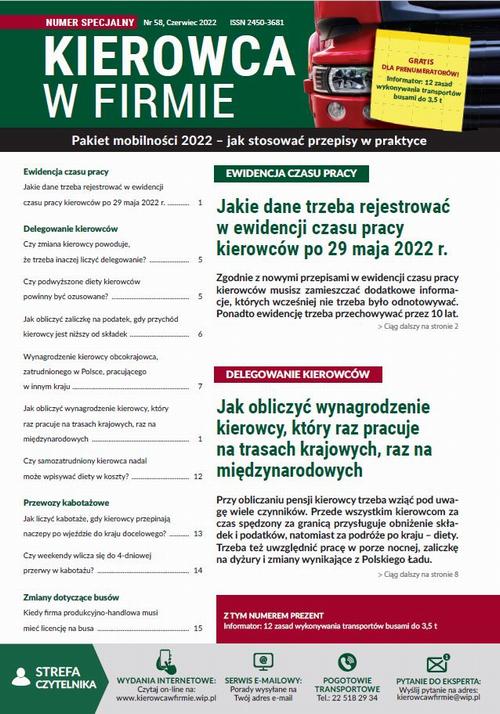 Tytuł: Pakiet mobilności 2022 – jak stosować przepisy w praktyce
Autor: Praca zbiorowa
Wydawnictwo: Wiedza i Praktyka
Formaty: PDF, EPUB, MOBI