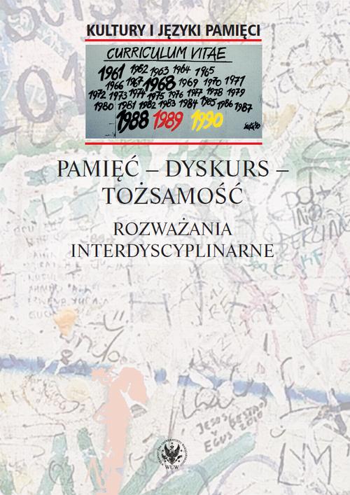 Pamięć - dyskurs - tożsamość — okładka e-booka