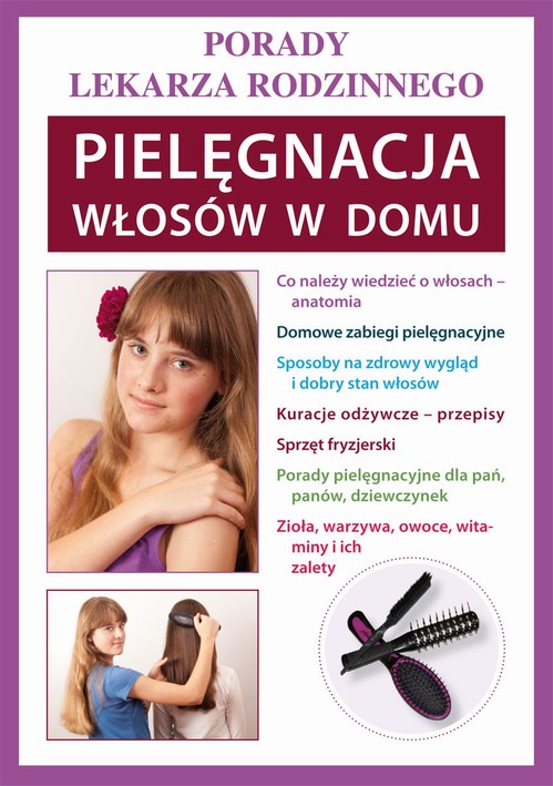 Pielęgnacja włosów w domu — okładka e-booka