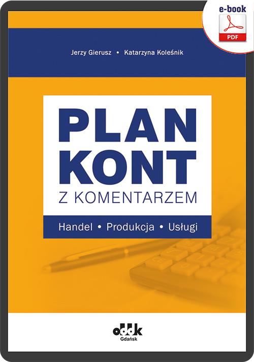 Plan kont z komentarzem – handel, produkcja, usługi (e-book) — okładka e-booka