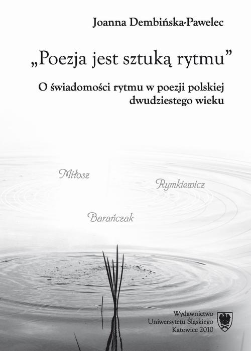 Poezja jest sztuką rytmu — okładka e-booka
