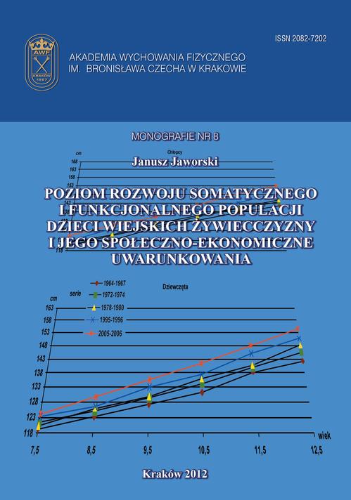 Tytuł: Poziom rozwoju somatycznego i funkcjonalnego populacji populacji dzieci wiejskich Żywiecczyzny i jego społeczno - ekonomiczne uwarunkowania
Autor: Janusz Jaworski
Wydawnictwo: Akademia Kultury Fizycznej
Formaty: PDF