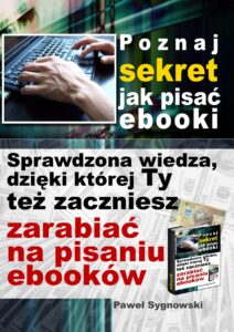 Poznaj sekret jak pisać ebooki — okładka e-booka