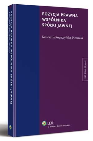 Pozycja prawna wspólnika spółki jawnej — okładka e-booka
