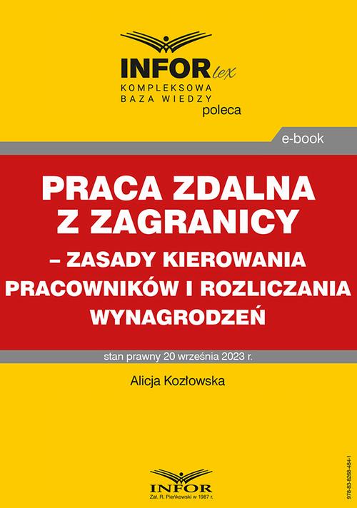 Praca zdalna z zagranicy – zasady kierowania pracowników i rozliczania wynagrodzeń — okładka e-booka