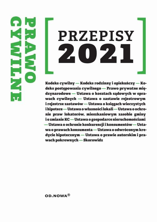 Prawo Cywilne Przepisy sierpień 2021 — okładka e-booka