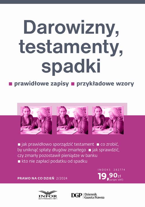 Prawo na co dzień 2/2024 Darowizny, testamenty, spadki — okładka e-booka