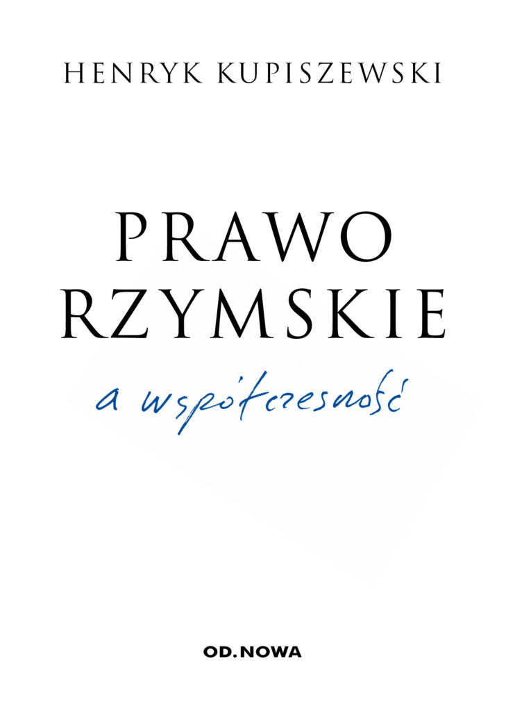 Prawo rzymskie a współczesność — okładka