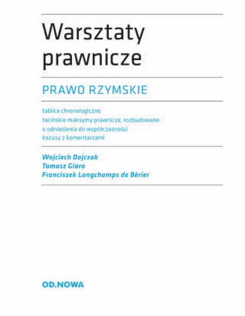 Prawo Rzymskie Warsztaty prawnicze — okładka e-booka