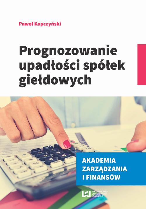 Prognozowanie upadłości spółek giełdowych — okładka e-booka
