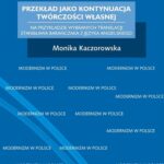 Przekład jako kontynuacja twórczości własnej — okładka e-booka